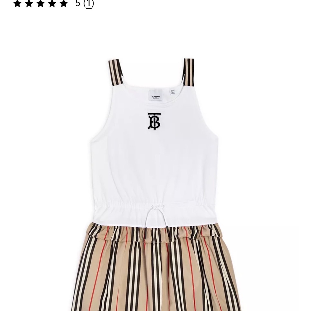 Burberry Kids One Piece - White and Tan Stripes